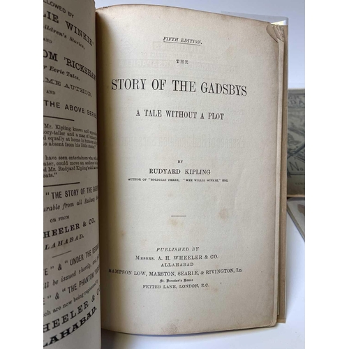 3 - RUDYARD KIPLING. 'The Jungle Book,' reprint, original cloth with gilt embossed decorations, spine en... 