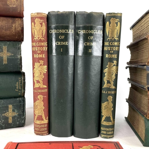 35 - BINDINGS. 'The Chronicles of Crime,' illustrated by Phiz, two vols uniformly bound, T. Miles & Co, L... 