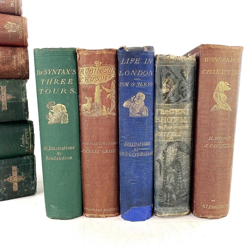 35 - BINDINGS. 'The Chronicles of Crime,' illustrated by Phiz, two vols uniformly bound, T. Miles & Co, L... 