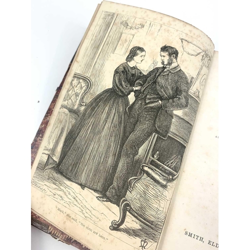 37 - ANTHONY TROLLOPE. 'Framley Parsonage,' first edition, triple decker (three vols), half leather, rubb... 