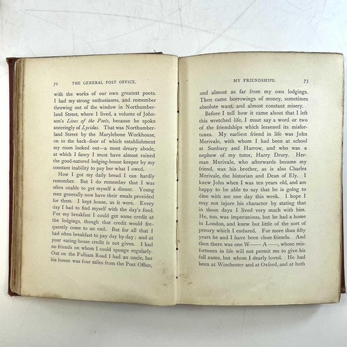 39 - ANTHONY TROLLOPE. 'An Autobiography,' three vols, original cloth, rubbed and bumped, cracked joints,... 