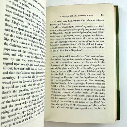 40 - E. C. G. GASKELL. 'The Life of Charlotte Bronte,' first edition, two vols, half green leather with c... 