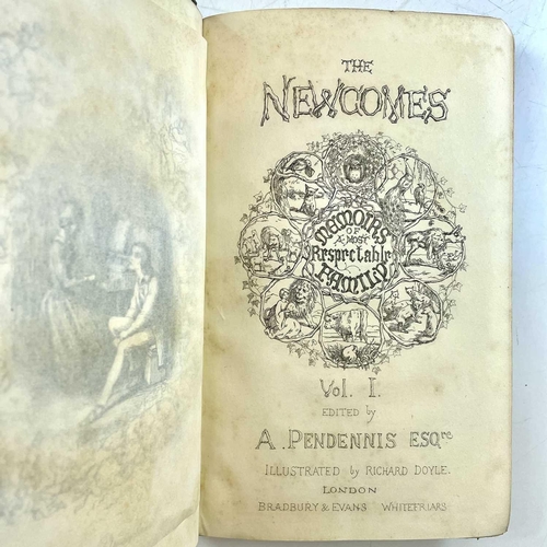 41 - WILLIAM MAKEPIECE THACKERAY. 'The History of Pendennis,' two vols, original cloth, chipped ends to s... 