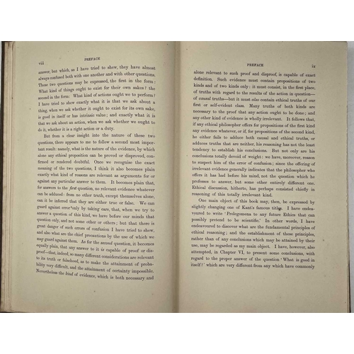 42 - GEORGE EDWARD MOORE. 'Principia Ethica,' first edition, original cloth, soiling to boards, owner sig... 