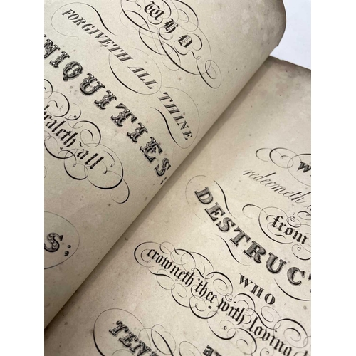 46 - [PENMANSHIP] 'The One Hundred and Third Psalm,' 8vo, engraved throughout, original wraps rebacked, D... 