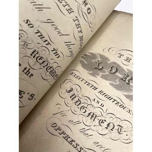 46 - [PENMANSHIP] 'The One Hundred and Third Psalm,' 8vo, engraved throughout, original wraps rebacked, D... 