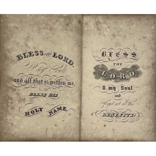 46 - [PENMANSHIP] 'The One Hundred and Third Psalm,' 8vo, engraved throughout, original wraps rebacked, D... 