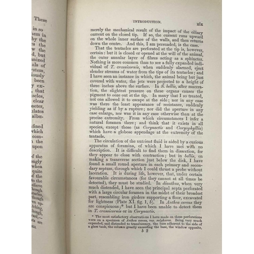 51 - PHILIP HENRY GOSSE. 'Actinologia Britannica. A History of the British Sea-Anemones and Corals,' orig... 