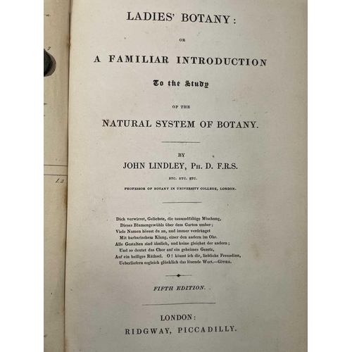 52 - JOHN LINDLEY. 'Ladies Botany: or A Familiar Introduction to the Study of the Natural System of Botan... 