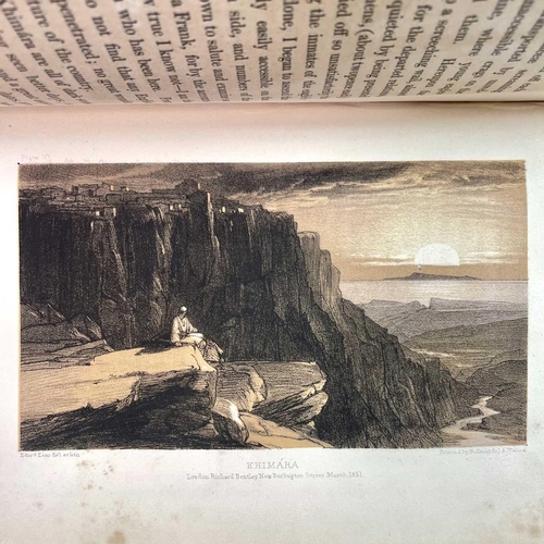 56 - EDWARD LEAR. 'Journals of a Landscape Painter in Albania & Illyria,' original cloth, rubbed and bump... 