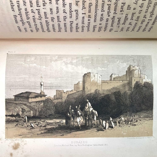 56 - EDWARD LEAR. 'Journals of a Landscape Painter in Albania & Illyria,' original cloth, rubbed and bump... 