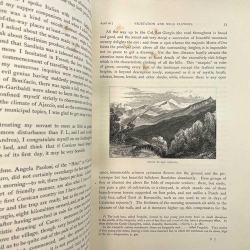 57 - EDWARD LEAR. 'Journal of a Landscape Painter in Corsica,' first edition, original russet cloth, spli... 