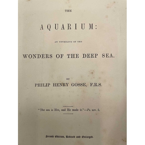 58 - PHILIP HENRY GOSSE. 'The Aquarium: An Unveiling of the Wonders of the Deep Sea,' second edition, ori... 