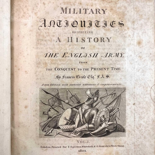 59 - FRANCIS GROSE. 'Military Antiquities Respecting A History of the English Army, From The Conquest to ... 
