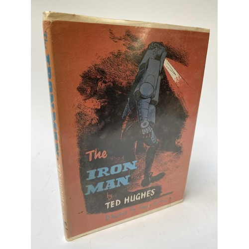 7 - TED HUGHES. 'The Iron Man: A Story in Five Nights,' first edition, unclipped dj, original cloth, Fab... 