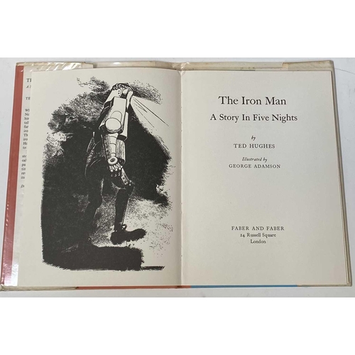 7 - TED HUGHES. 'The Iron Man: A Story in Five Nights,' first edition, unclipped dj, original cloth, Fab... 