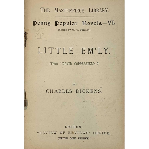 8 - CHARLES DICKENS. 'Edwin Drood,' first edition in six volumes, pictorial card wraps chipped and torn,... 