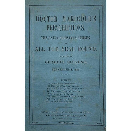 8 - CHARLES DICKENS. 'Edwin Drood,' first edition in six volumes, pictorial card wraps chipped and torn,... 