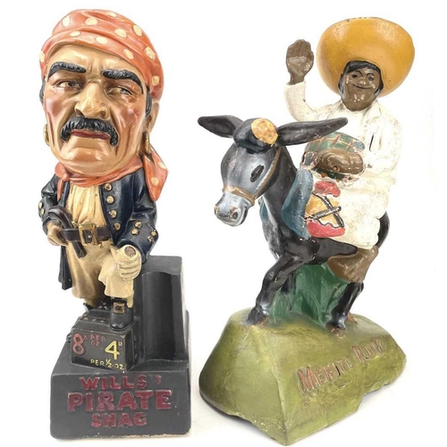 139 - A circa 1950's plaster novelty advertisement display figure for Wills's Pirate shag modelled as a pi... 