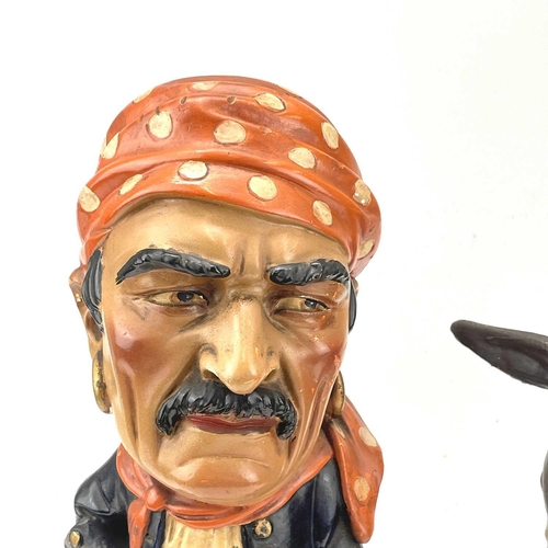 139 - A circa 1950's plaster novelty advertisement display figure for Wills's Pirate shag modelled as a pi... 