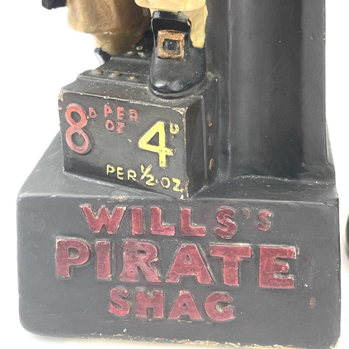 139 - A circa 1950's plaster novelty advertisement display figure for Wills's Pirate shag modelled as a pi... 