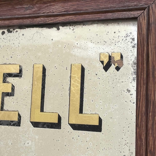 14 - A 'Shell' petroleum advertising mirror, etched and gilt 'By Appointment to The King', with an applie... 