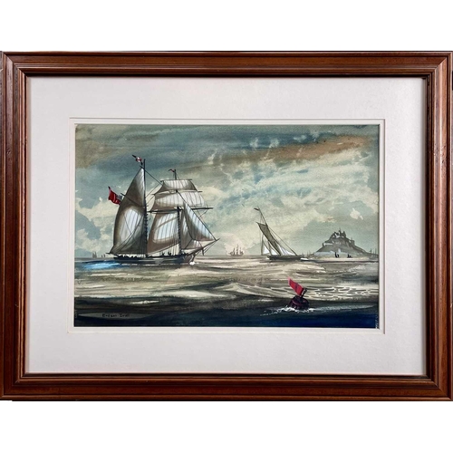 1405 - Dennis ENDEAN IVALL (1921-2006) Two maritime watercolours, local interest Each signed 25cm x 35cm De... 