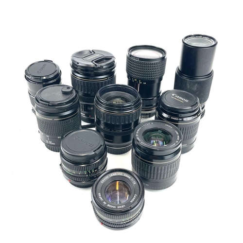 144 - A Canon Zoom Lens EF 80-200mm 1:4.5-5.6 serial number 4506101A, Canon Zoom Lens EF 28-80mm 1:3.5-5.6... 