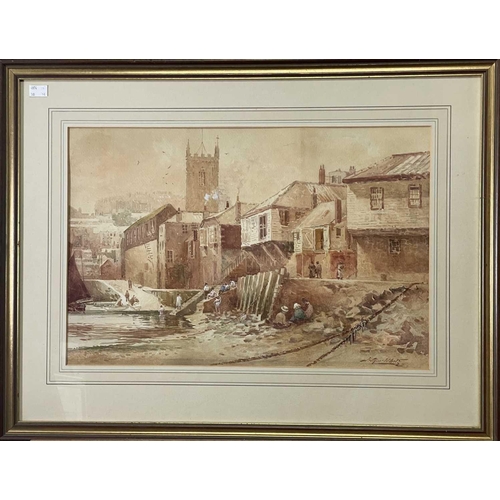 1449 - Arthur WHITE (1865-1953) St Ives Harbour Watercolour Signed 35 x 52cm