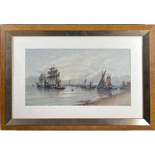 1451 - John Francis BRANEGAN (1843-1909) Grimsby M?rhing Watercolour signed 49cm x 26.5cm together with ano... 