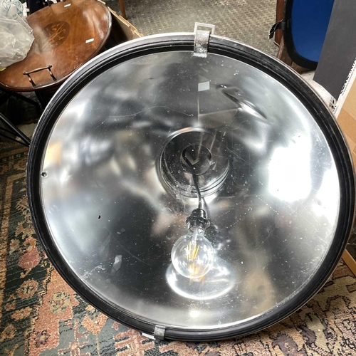 153 - A large Philips industrial light fitting, diameter 58cm.