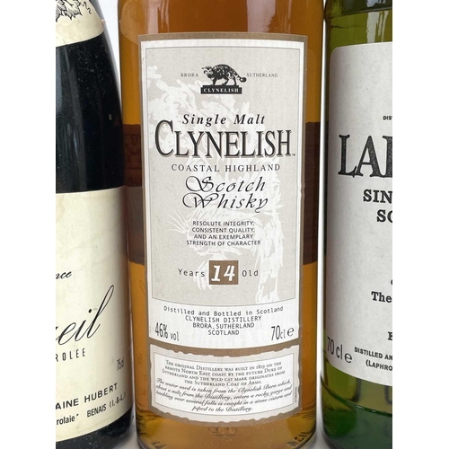 154 - A bottle of Single Malt Clynelish 14 years old together with a Single Malt Laphroaig 10 Years old, B... 