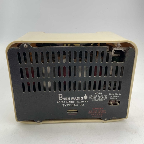 158 - A Bush Type DAC 90 cream Bakelite radio.