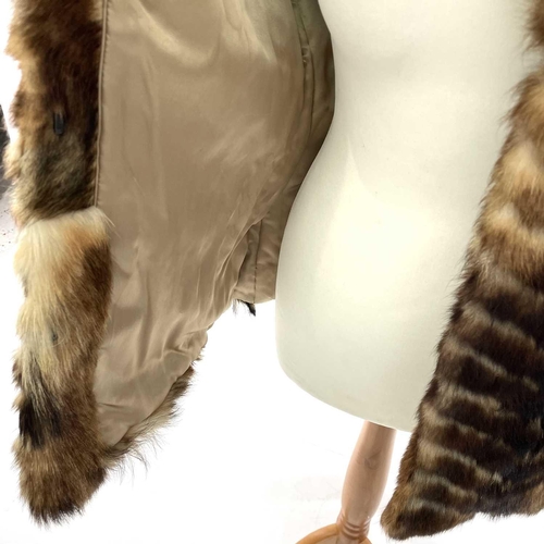 1613 - A Candian wolf fur coat size 38.