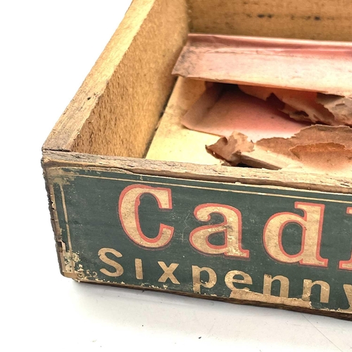 166 - An early 20th century Cadbury's Sixpenny Cake Chocolate box, height 7cm width 25cm depth 20cm.