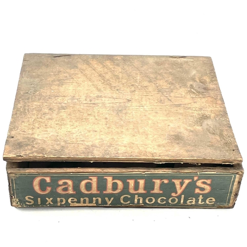 166 - An early 20th century Cadbury's Sixpenny Cake Chocolate box, height 7cm width 25cm depth 20cm.