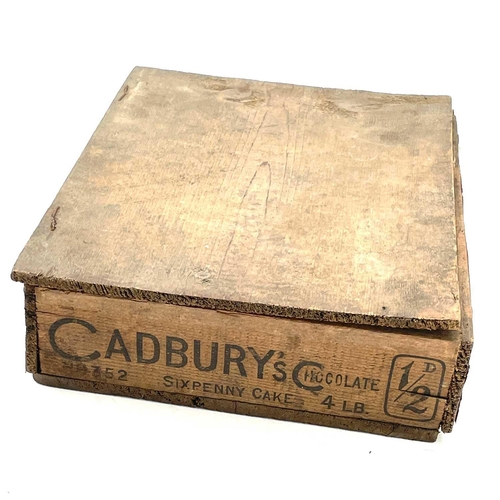 166 - An early 20th century Cadbury's Sixpenny Cake Chocolate box, height 7cm width 25cm depth 20cm.