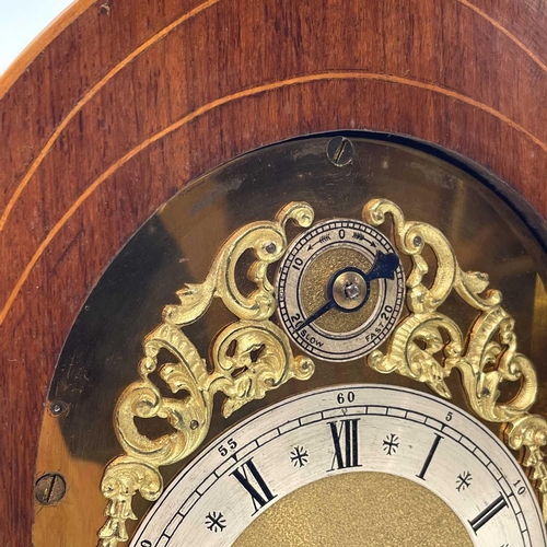 1701 - An early 20th century bracket clock by Winterhalder & Hofmeier with arched brass dial in a lancet in... 