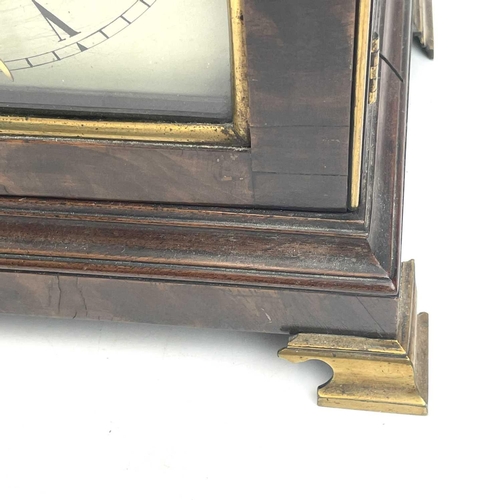 1705 - Chater & Livermore, A George III mahogany bracket clock, the arched painted dial with strike/silent ... 