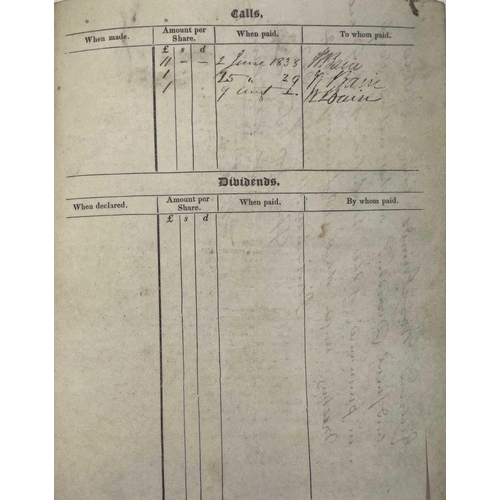 171 - A Wherry Mining Company Mount's Bay Penzance share certificate, printed on vellum, dated 2nd May 183... 