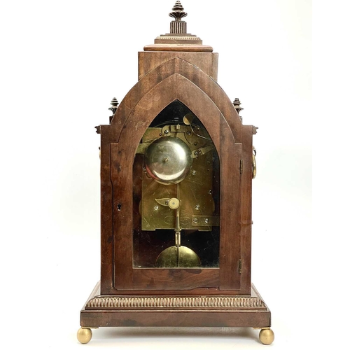 1720 - A Regency mahogany bracket clock, by John Cross, London, also signed to the backplate, in an archite... 