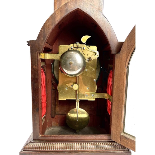 1720 - A Regency mahogany bracket clock, by John Cross, London, also signed to the backplate, in an archite... 