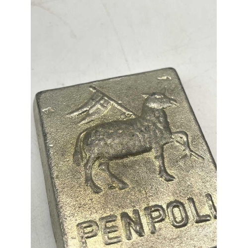 179 - A Penpoll copy Cornish tin ingot, 5 x 4cm.