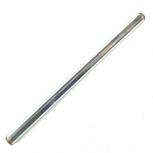 182 - An original glass tube demonstrating tin processing and refining, length 28cm.