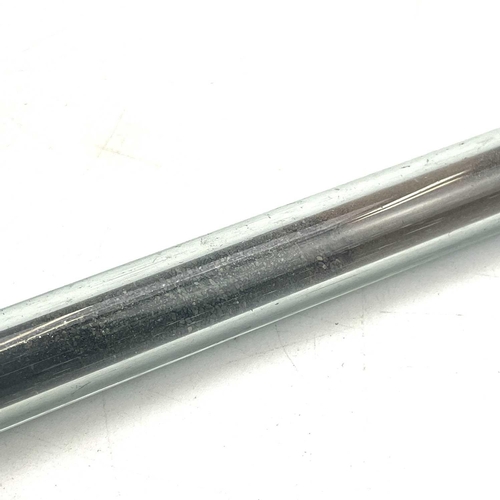 182 - An original glass tube demonstrating tin processing and refining, length 28cm.