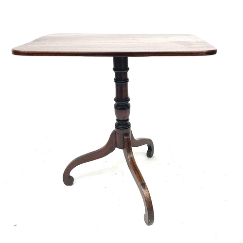 1826 - A mahogany tripod table, early 19th century, height 71.5cm, width 71cm, depth 52cm.