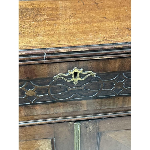 1849 - A late Victorian mahogany cabinet bookcase, in the Georgian taste, with a glazed upper part and a lo... 