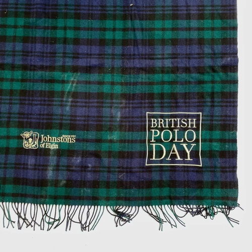 204 - A Johnstons of Elgin Harrods Polo Day blanket 190cm x 150cm.