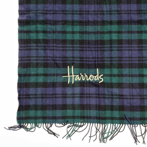 204 - A Johnstons of Elgin Harrods Polo Day blanket 190cm x 150cm.