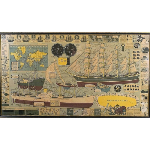 235 - A colour printed Mariner's Chart, 59X108cm.